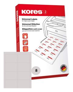 Photo Étiquettes adhésives blanches - 105 x 74 mm : KORES L10574