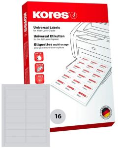 Étiquettes adhésives blanches - 99,1 x 33,9 mm : KORES L9933 Lot de 1600