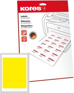 Etiquettes Dos de classeur - 61 x 192 mm - Jaune : KORES Lot de 100 Image