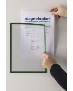 MAGNETOPLAN : Lot de 5 cadres d'affichage magnétiques - A4 - Noir