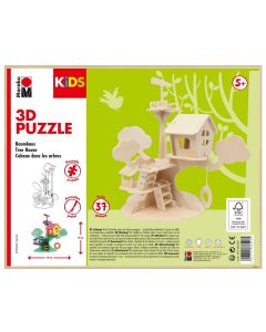 Photo Puzzle 3D en bois - Cabane dans l'arbre MARABU KIDS