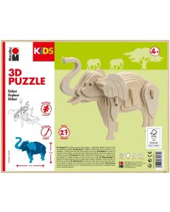 Photo Puzzle 3D en bois - Eléphant MARABU KIDS