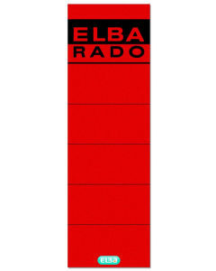 Photo Etiquettes pour dos de classeur - 59 x 190 mm - Rouge : ELBA 100420950
