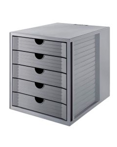 Photo Module de classement - 5 tiroirs fermés - Gris : HAN KARMA 14508-18