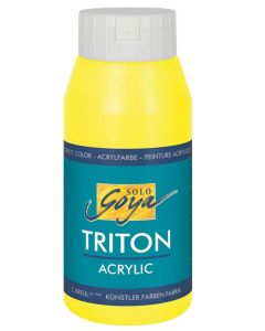 Photo Peinture acrylique Triton Acryl Basic - 750 ml - Jaune Citron C. KREUL  flacon