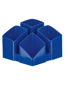 Photo Pot à crayons 4 compartiments - SCALA - Bleu : HAN 17450-14