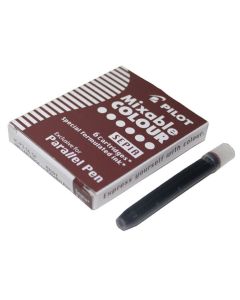 Photo Lot de 6 cartouches d'encre pour stylo plume de Calligraphie Parallel Pen - Sépia : PILOT 
