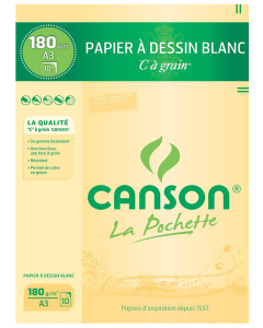 Photo CANSON : Lot de feuilles de papier à dessin C grainé - A3 - 200027106