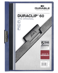 Photo Chemise de présentation A4 à clip - Bleu foncé (DURABLE 2238-07)