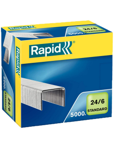 Photo Boite de 5000 agrafes galvanisées - 24/6 RAPID 