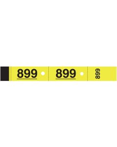 Carnet de 1000 tickets vestiaires jaunes détachables 263 Elve