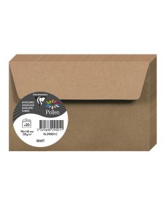 Photo POLLEN : Lot de 20 Enveloppes - 90 x 140 mm - Papier Kraft 