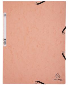 Photo Chemise à élastiques 3 rabats Carte lustrée 400g - Corail EXACOMPTA Image