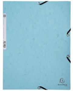 Photo Chemise à élastiques 3 rabats Carte lustrée 400g - Bleu Pastel EXACOMPTA Image