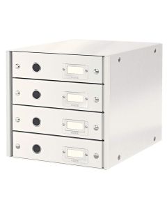 Photo Boite de classement WOW - 4 tiroirs - Blanc LEITZ Click et Store 6048-00-01