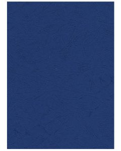 Photo Plat de couverture pour reliure A4 - Carton Grain Cuir - Bleu Foncé mat PAVO (8036042)