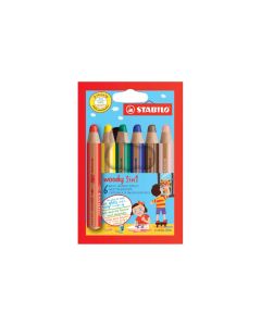 Photo 880/6 STABILO : Étui de 6 crayons woody 3 en 1 - Assortiment