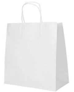 Photo Sac en papier avec anse - 250 x 260 x 170 mm - Blanc PAP STAR