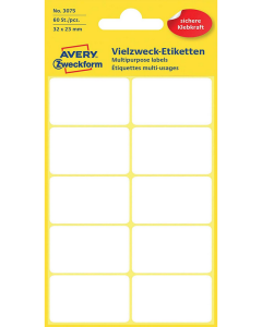 Photo Étiquettes adhésives - 32 x 23 mm - Blanc AVERY 3075