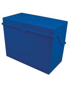 Photo Boîte en plastique pour fiches A6 - 400 fiches - Bleu : HELIT H6214634