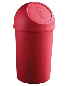 Photo Corbeille à papier avec couvercle 45 litres - Rouge : HELIT H2401325