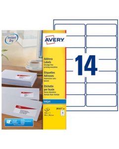 Photo Étiquettes - 99,1 x 38,1 mm - Jet d'encre - Blanc AVERY