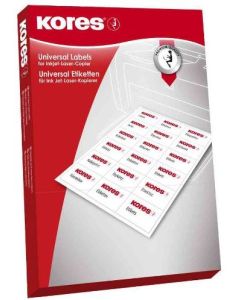 Photo Étiquettes adhésives blanches - 105 x 57 mm : KORES L10557