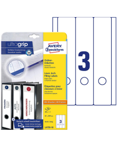 Photo Etiquettes Dos de classeur - 61 x 297 mm - Extra blanc AVERY