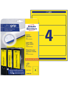 Photo Etiquettes Dos de classeur 61 x 192 mm - Jaune AVERY