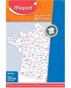 MAPED : Lot de 2 gabarits carte de France 255400