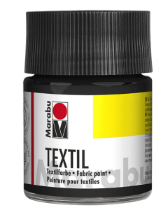 Photo MARABU : Peinture pour textile clair - 50 ml - Noir
