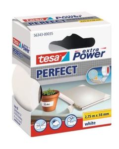 Photo TESA : Ruban adhésif en toile extra Power - fixation blanc 56343