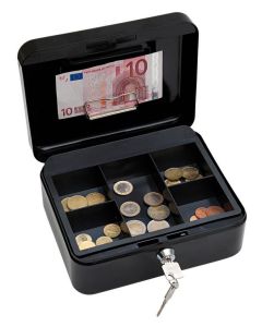 Photo WEDO : Caissette à monnaie avec clip - Noir  - 200 x 160 mm