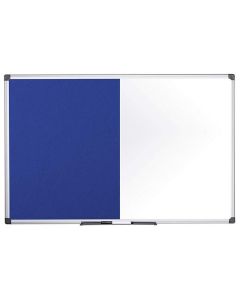Photo Tableau duo blanc magnétique et feutre bleu - 1500 x 1000 mm BI-OFFICE Face