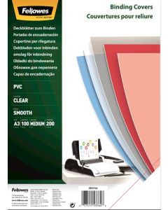 Couverture transparente pour reliure A3 - PVC 0,20 mm FELLOWES