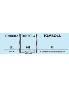TOMBOLA Carnet de 100 tickets - Bleu Modèle