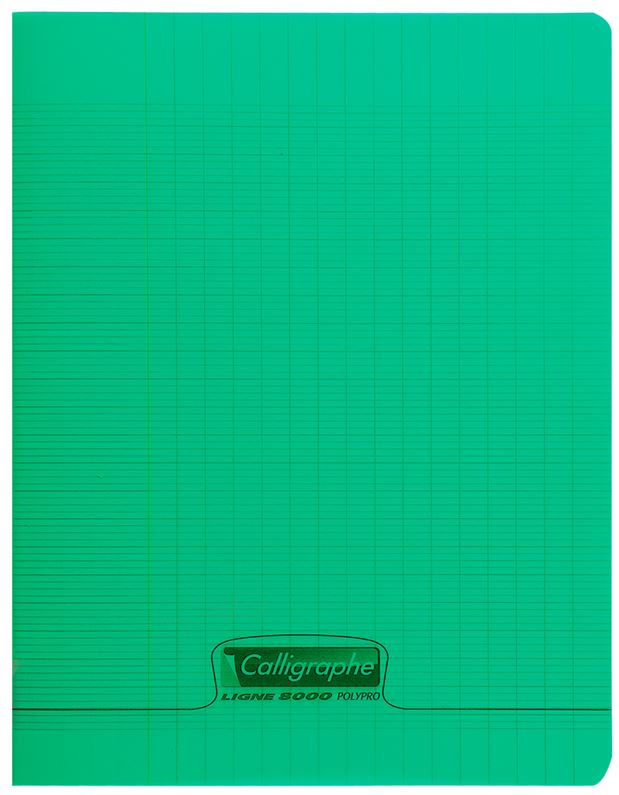 Cahier Séyès 48 pages - 170 x 220 mm - Vert CALLIGRAPHE Polypro